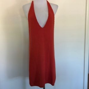 NWT Free People terra-cotta knit mini dress